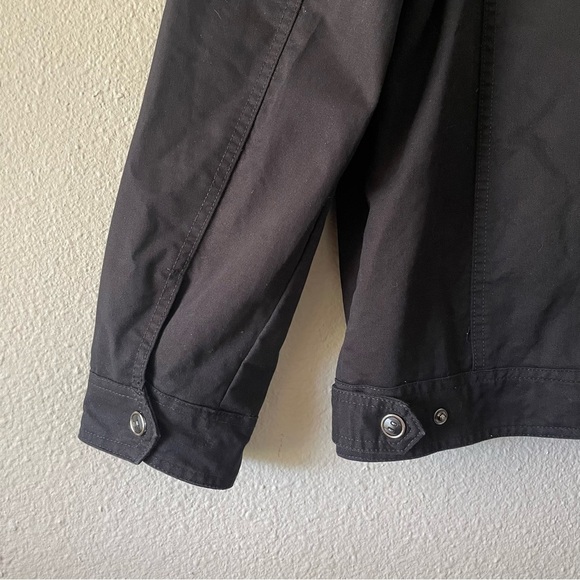 Znentianlang Casual Utility Bomber Jacket Men’s L Black Airborne Zip Up Button - Picture 12 of 16